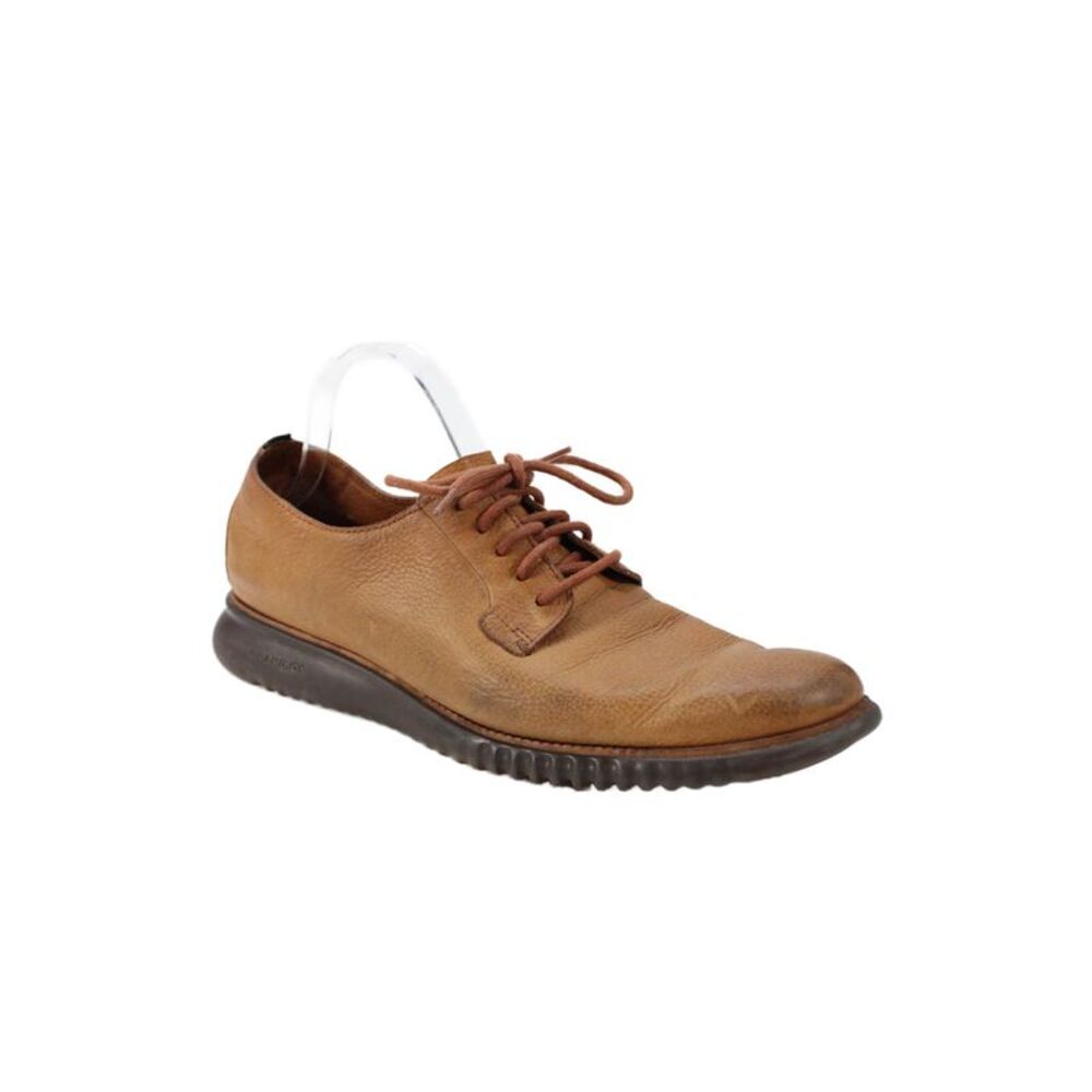 Cole Haan Grand.OS Mens Leather Lace Up Walking Sneakers Brown Size 10 Medium